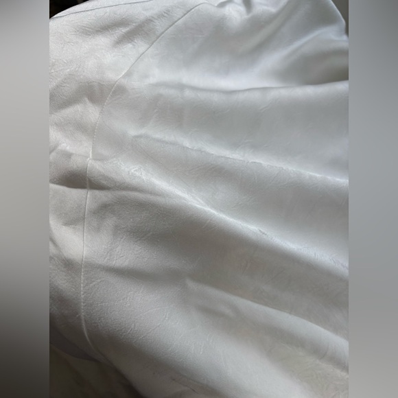 NWT A New Day XL White Slip Skirt Maxi Black Lace Trim Satin Textured 90’s - Picture 7 of 9